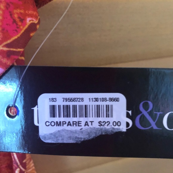 THOMAS & OLIVIA NWT CHIC SILKY CAP SLEEVES, LACED & TIE V-NECK TOP IN FLORAL PXL - Picture 5 of 7